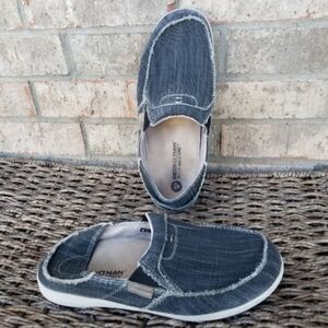 Gecko Man Walk Hero Arch Support  Loafer (Mens 11) Black Denim Canvas Sneakers